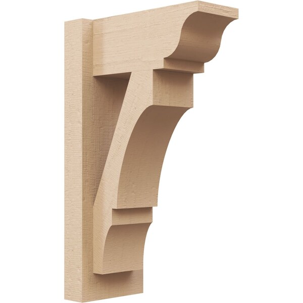 Ekena Millwork 6-in W x 12-in D x 20-in H Balboa Trad Rough Cedar Woodgrain TimberThane Outlooker, Primed Tan OUTUR060X12X20BOA04RCPR - main